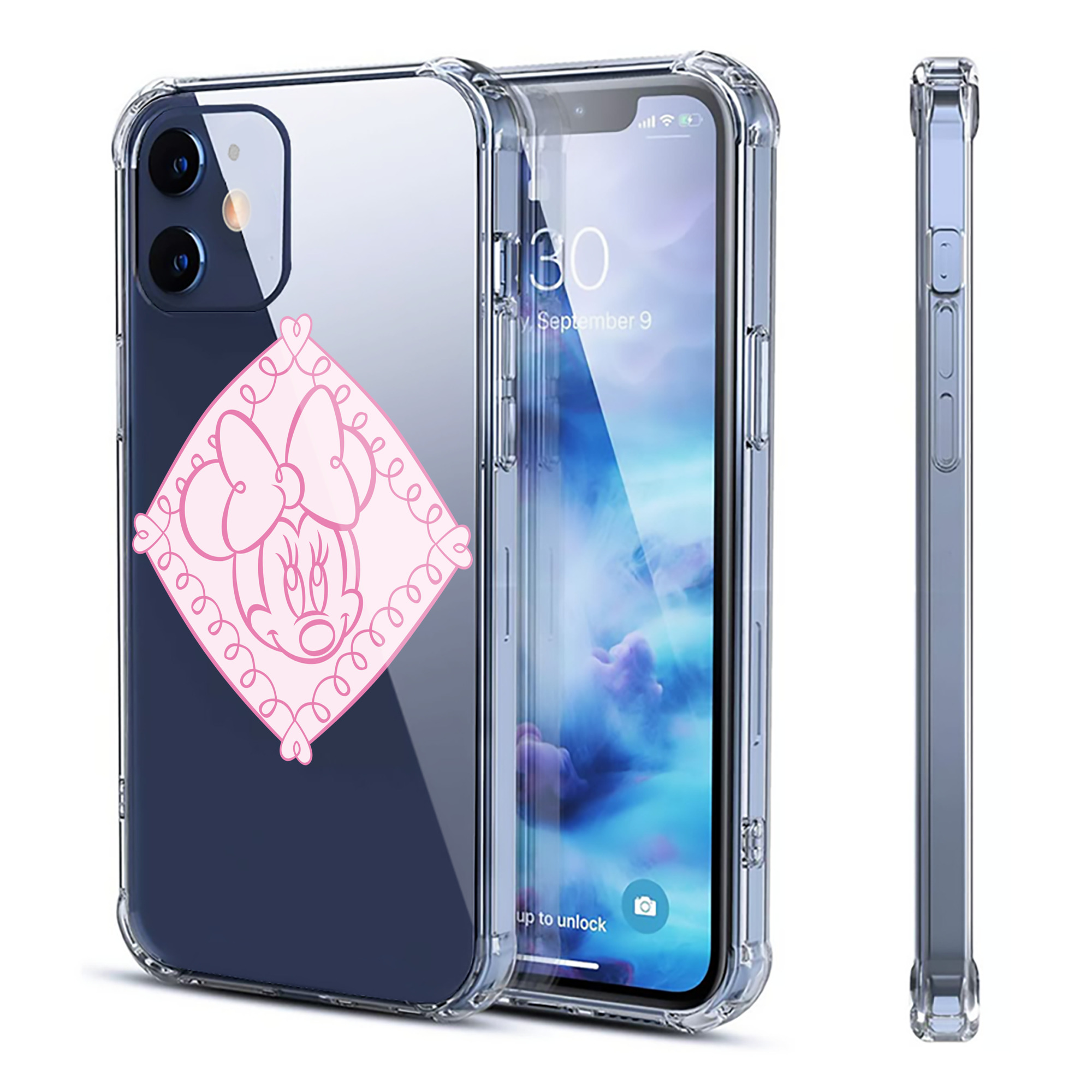（画像用） ミッキーマウス Mickey Mouse 【iPhone 12シリーズ対応】透明スマホケース（クリアソフトケース）